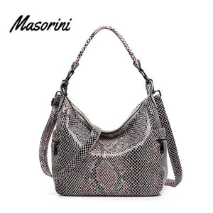 New Arrival Shoulder Bag Women PU Leather Serpentine Crossbody Bags Women High Quality Casual Tote Handbags Designers Brand Lady