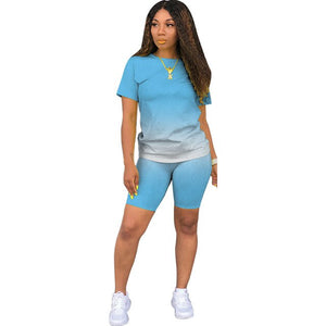 ChocoMist Two-piece Casual Gradient Homewear Women Pant Set M1106