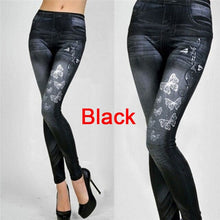 Load image into Gallery viewer, Women Denim High Waist Slim Fit Skinny Leggings Stretch Butterfly Star Jeggings Pencil Pants New Fashion
