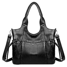 Load image into Gallery viewer, Arliwwi Brand Designer Big PU Leather Tote Handbags New Fashion Lady&#39;s Large Capacity Soft High Quality Shoulder Bags P012
