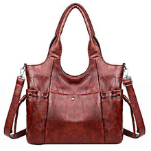 Load image into Gallery viewer, Arliwwi Brand Designer Big PU Leather Tote Handbags New Fashion Lady&#39;s Large Capacity Soft High Quality Shoulder Bags P012

