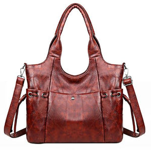 Arliwwi Brand Designer Big PU Leather Tote Handbags New Fashion Lady's Large Capacity Soft High Quality Shoulder Bags P012