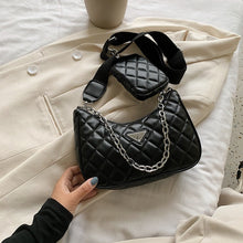 Load image into Gallery viewer, Luxury Women Bag Two-in-one Handbag With Phone Bag Leather Lady&#39;s Bag Chains Bags For Women Shoulder Bag Composite Crossbody Bag
