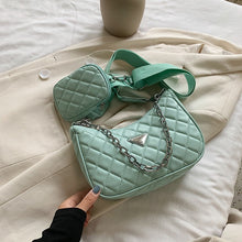 Load image into Gallery viewer, Luxury Women Bag Two-in-one Handbag With Phone Bag Leather Lady&#39;s Bag Chains Bags For Women Shoulder Bag Composite Crossbody Bag

