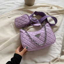Load image into Gallery viewer, Luxury Women Bag Two-in-one Handbag With Phone Bag Leather Lady&#39;s Bag Chains Bags For Women Shoulder Bag Composite Crossbody Bag
