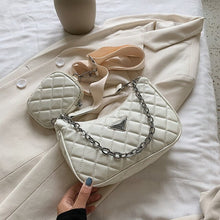 Load image into Gallery viewer, Luxury Women Bag Two-in-one Handbag With Phone Bag Leather Lady&#39;s Bag Chains Bags For Women Shoulder Bag Composite Crossbody Bag
