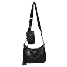 Load image into Gallery viewer, Luxury Women Bag Two-in-one Handbag With Phone Bag Leather Lady&#39;s Bag Chains Bags For Women Shoulder Bag Composite Crossbody Bag
