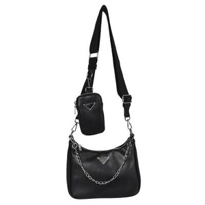 Luxury Women Bag Two-in-one Handbag With Phone Bag Leather Lady's Bag Chains Bags For Women Shoulder Bag Composite Crossbody Bag