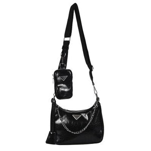 Luxury Women Bag Two-in-one Handbag With Phone Bag Leather Lady's Bag Chains Bags For Women Shoulder Bag Composite Crossbody Bag