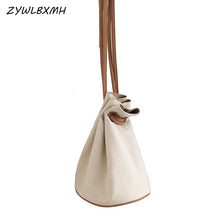 Load image into Gallery viewer, ZYWLBXMH Canvas Handbag Solid Color Shoulder Bag Adjustable Shoulder Strap Handbags Women&#39;s Crossbody Bag Lady&#39;s Bag bolso mujer
