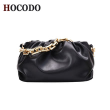 Load image into Gallery viewer, HOCODO Solid Color Chain Crossbody Bag For Women Simple Fashion Dumplings PU Leather Shoulder Messenger Bags Ladies Clutch Bag
