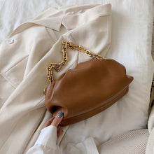 Load image into Gallery viewer, HOCODO Solid Color Chain Crossbody Bag For Women Simple Fashion Dumplings PU Leather Shoulder Messenger Bags Ladies Clutch Bag
