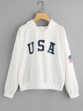 Load image into Gallery viewer, Parties Fall Clothing Sweat Shirts Hoodies Women Hoodies Sweatshirts Ladies Autumn Winter Usa Flag New Classics
