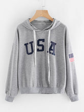 Load image into Gallery viewer, Parties Fall Clothing Sweat Shirts Hoodies Women Hoodies Sweatshirts Ladies Autumn Winter Usa Flag New Classics

