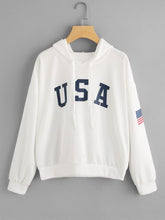 Load image into Gallery viewer, Parties Fall Clothing Sweat Shirts Hoodies Women Hoodies Sweatshirts Ladies Autumn Winter Usa Flag New Classics
