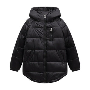 Guilantu Down Cotton Padded Jacket Women Winter Clothing Plus Size Casual Loose Hoodies Coat Female Whiter Black Parka Mujer
