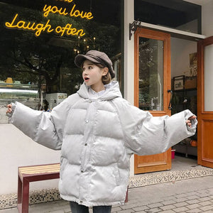 Parkas Women Trendy Simple Solid Khaki Thick Cotton Soft Womens Winter Coat Hooded Korean Large Size Casual Female Daily Jackets