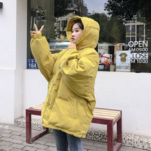 Load image into Gallery viewer, Parkas Women Trendy Simple Solid Khaki Thick Cotton Soft Womens Winter Coat Hooded Korean Large Size Casual Female Daily Jackets
