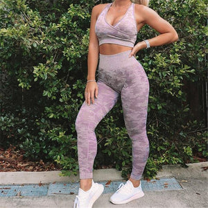 NADANBAO Fitness Pants Women Leggings Camouflage Female Workout Leggins High Waist Flexible Gym Sporting  Leggin Plus Size
