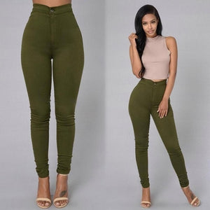 High Waist Stretch Jeans Slim Pencil Trouser Women Clothing Pants Sexy Women Lady Denim Skinny Pants S-3XL