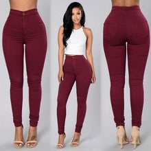 Load image into Gallery viewer, High Waist Stretch Jeans Slim Pencil Trouser Women Clothing Pants Sexy Women Lady Denim Skinny Pants S-3XL
