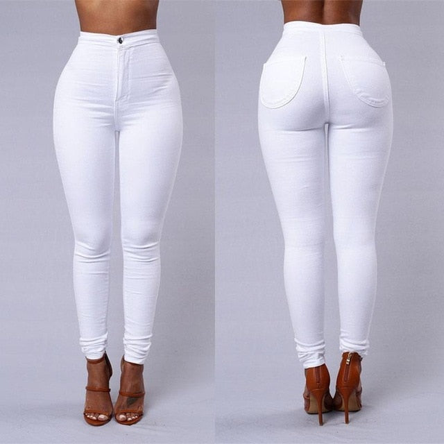 High Waist Stretch Jeans Slim Pencil Trouser Women Clothing Pants Sexy Women Lady Denim Skinny Pants S-3XL
