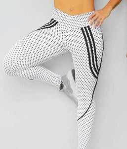 2 Styles Women Spot Printing Outdoor Sporting High Waist Leggings New Style Sportswear Elastic Force Slim Leggings For Ladies